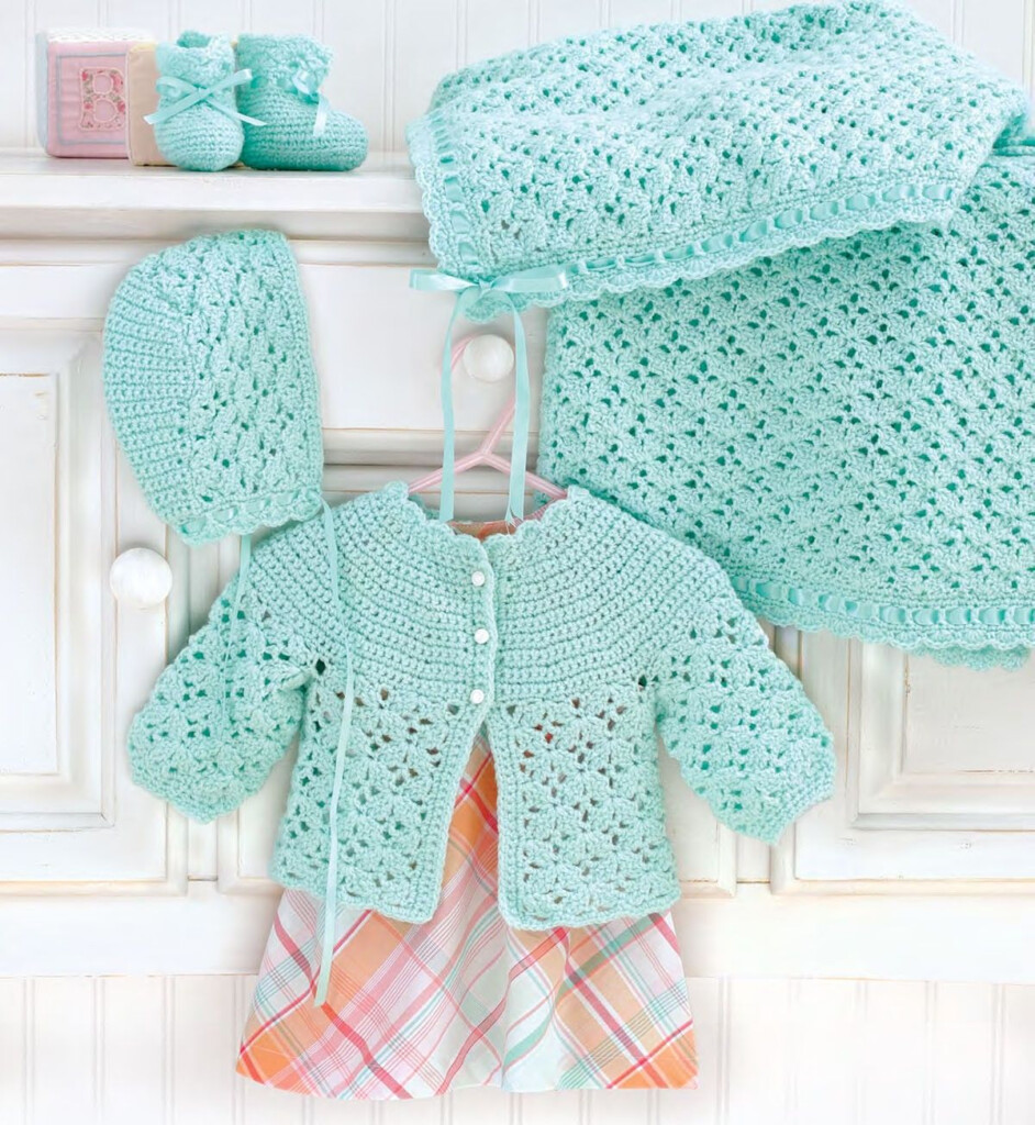 Free Crochet Newborn Layette Patterns Printable Templates Free - Free Crochet Patterns For Newborn Sweater Sets